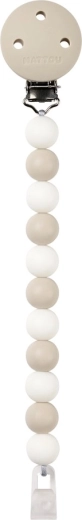 Nattou clemă din silicon pentru suzetă clay/white (fără BPA)