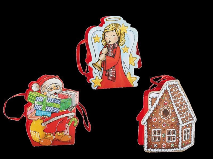 Pungă cadou de Crăciun 19 × 15 cm, mix de motive