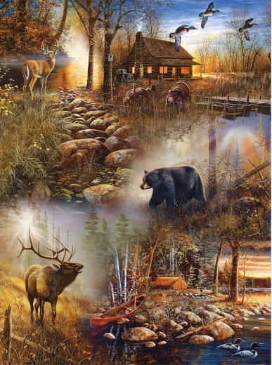 Pictură cu diamante Animale de pădure 30 × 40 cm