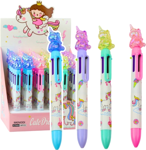 Pix multicolor cu unicorn, 6 culori - 1 bucată