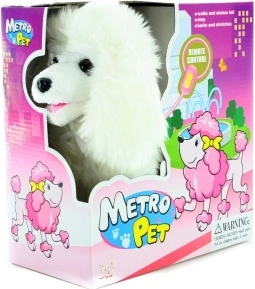 cățeluș care merge pe cablu cu coadă clătinată