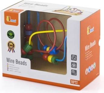 Labirint din mărgele din lemn pentru copii