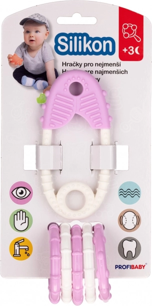 Jucărie de dentiție din silicon Ac de siguranță cu pandantive