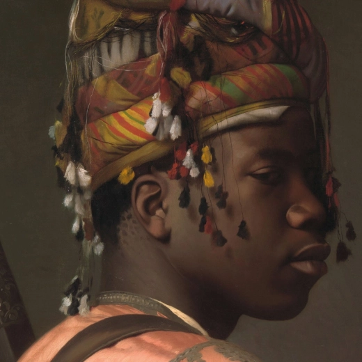 Puzzle pătrat CURIOSI Q Art: bașibozuk negru, 66 piese