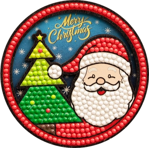 2Kids Toys pictură cu diamante magnet Santa - 1 bucată
