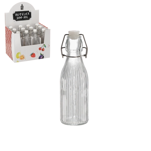 Sticluță rotundă 200 ml cu închidere mecanică (12 buc.)
