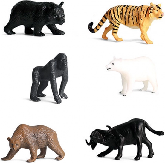 Set de animale sălbatice în cutie, 6 buc.