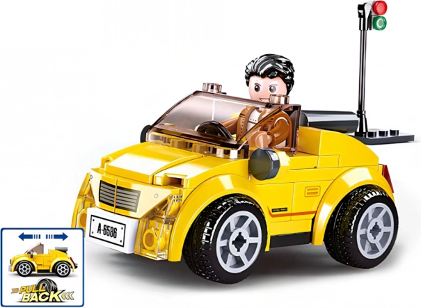 Sluban cabriolet galben de oraș