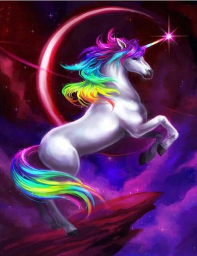Norimpex Pictură după numere Unicorn 40 × 50 cm