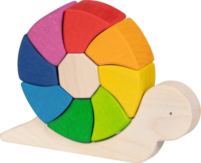 Puzzle și set de construcție din lemn – melcul Pauline