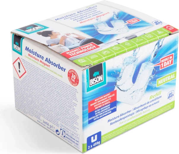 Tablete magnetice de rezervă pentru absorbantul de umiditate AirMax 2 × 450 g