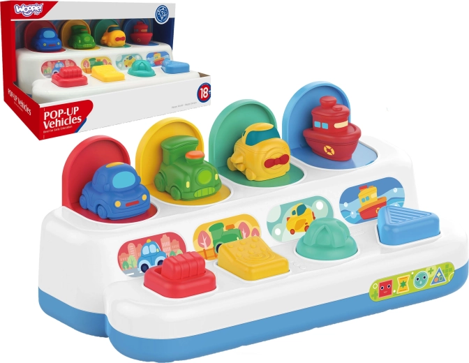 Jucărie educativă Woopie Baby cu vehicule pop-up