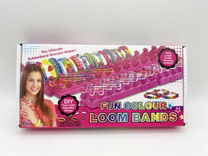 Set creativ pentru realizarea brățărilor LOOM BANDS – 600 buc