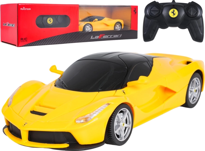 Mașină Ferrari LaFerrari galbenă cu telecomandă 1:24 RASTAR