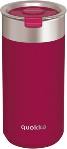 Cană termoizolantă din oțel inoxidabil Quokka Boost Maroon cu sită, bordo, 400 ml
