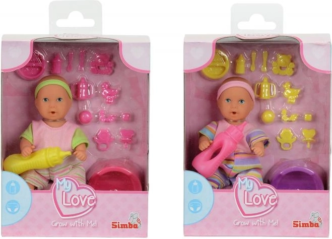 Păpușă MNB bea și face pipi 12 cm, accesorii