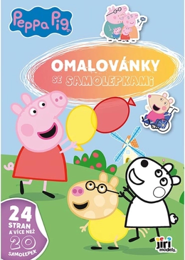 Caiet de colorat A4 cu autocolante – Peppa Pig