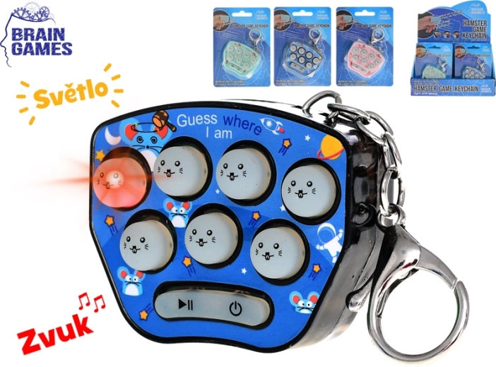 Brain Games breloc cu hamster – joc interactiv pentru memorie și reflexe