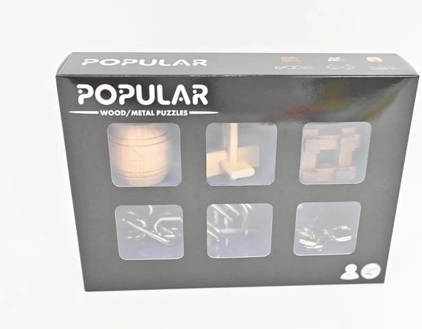 Woodyland Popular – set de puzzle-uri din lemn și metal, 6 buc.