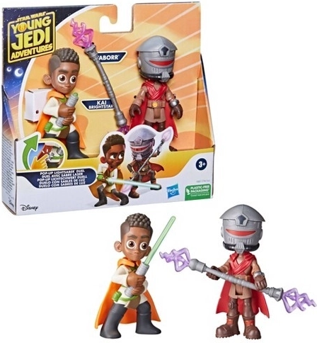 Star Wars Pop‑Up Duel set dublu de figurine 10 cm – Young Jedi Adventures
