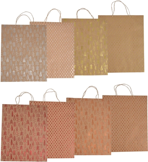 Pungă cadou de Crăciun XMAS 33 × 9,5 × 41 cm (mix 8 modele)