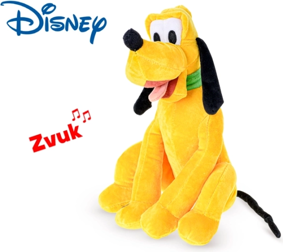 Disney Pluto câine de pluș 30 cm cu sunete, așezat