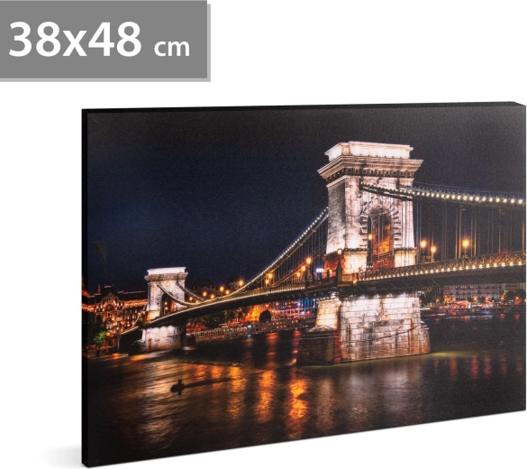 Tablou LED de perete Podul Carol, 38 × 48 cm