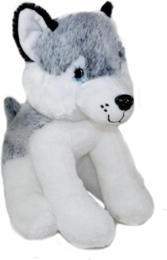 Câine husky de pluș interactiv 24 cm