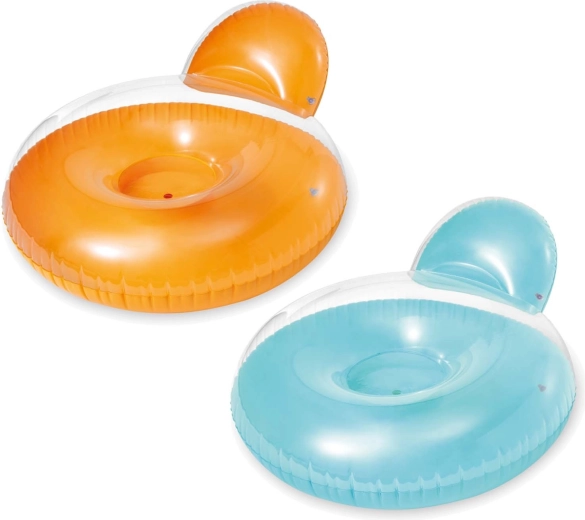 Scaun gonflabil pentru apă 137 × 122 cm albastru