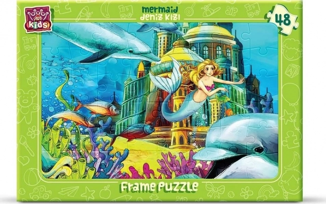 ART PUZZLE sirenă – puzzle pe placă, 48 de piese
