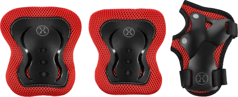 Set de protecții pentru role și bicicletă NILS Extreme H320 – roșu – S