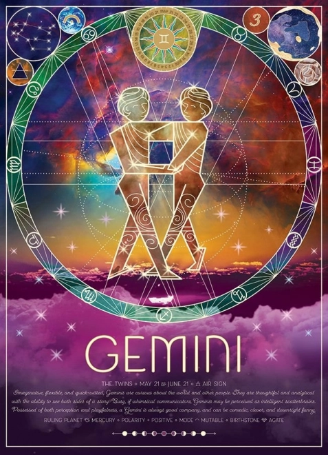 Puzzle Semnul zodiacal Gemeni 500 de piese