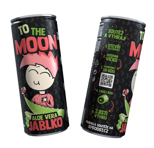 Mr. Moon băutură nealcoolică cu fructe cu aloe vera și măr 0,25 l
