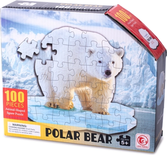 Puzzle contur urs polar 100 piese