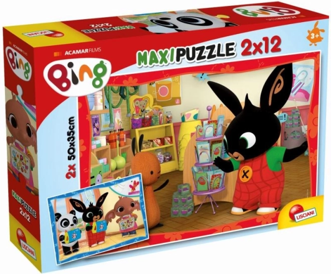 Puzzle cu Bing - 2x12 piese: La școală