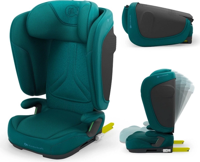Scaun auto pliabil Kinderkraft Unity 2 i-Size 100–150 cm green