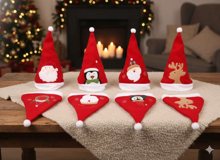 Căciulă de Crăciun Santa – mix de modele