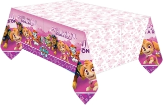 Paw Patrol Pink față de masă din plastic 137 × 243 cm - 1 bucată