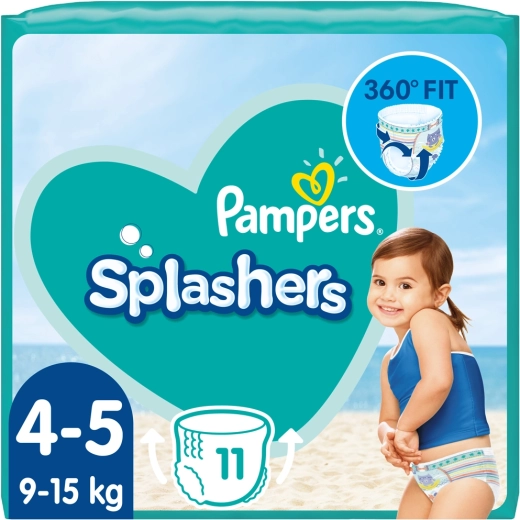 Pampers Splashers scutece-chiloți pentru apă măr. 4 (9–15 kg, 11 buc)