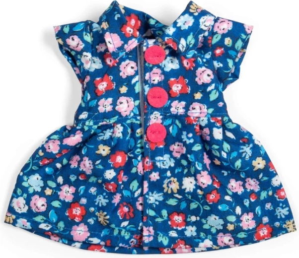 Bigjigs Toys rochie bleumarin cu model floral pentru păpușă 28 cm