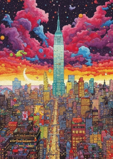 Puzzle ART PUZZLE WOWO Series: New York colorat 1000 piese