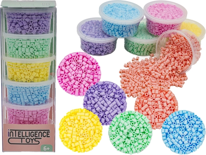 Mărgele termoadezive pastel – set de reumplere 3000 buc. (6 culori)