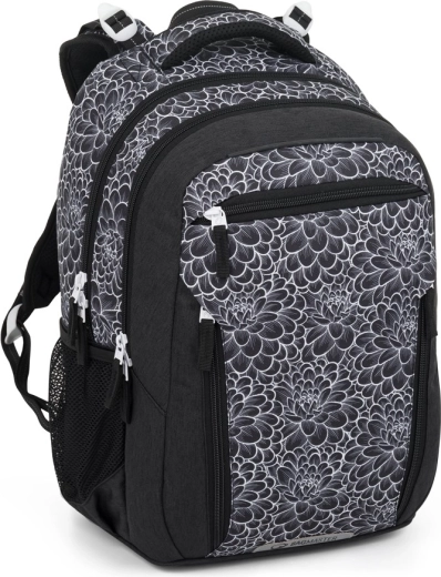 Bagmaster Porto rucsac școlar negru-alb