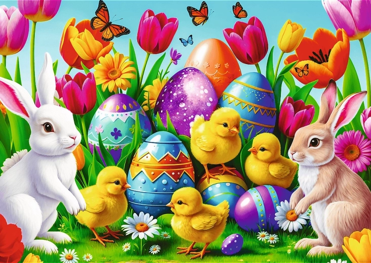 Puzzle Poiana de Paște 500 piese TREFL