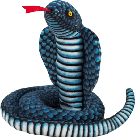 Șarpe de pluș cobră regală albastră 100 cm