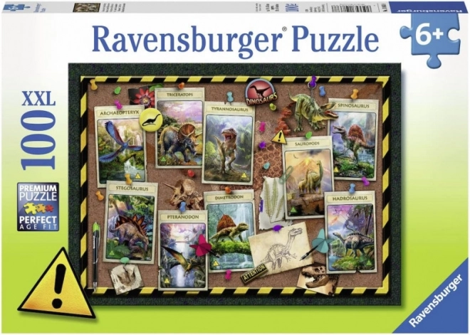 Puzzle 100 XXL colecție de dinozauri RAVENSBURGER