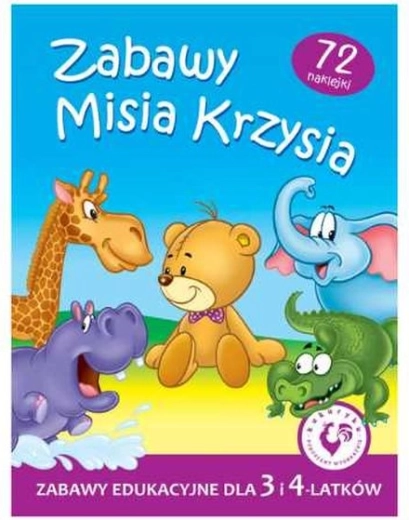 Jocurile ursulețului Krzyś – carte cu autocolante și sarcini educative pentru copii 3+