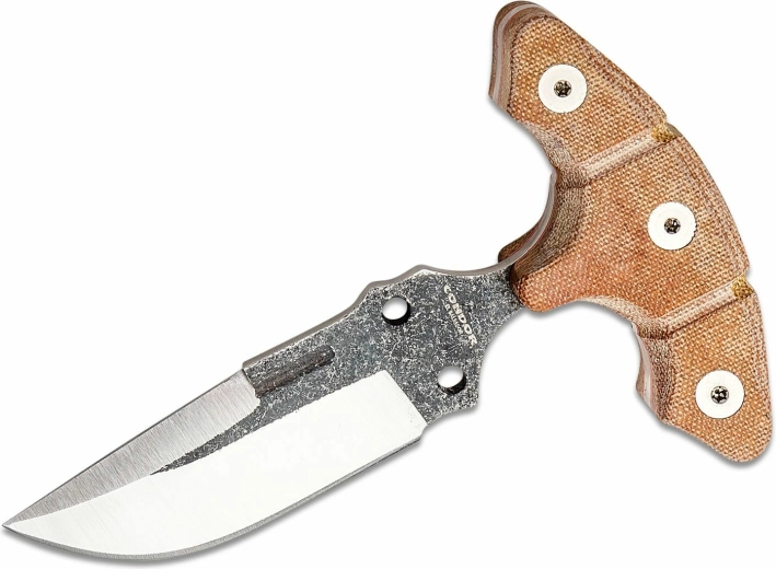 Pumnal tactic Condor Tactical P.A.S.S. EDC Dagger 10 cm, Micarta maro, teacă din piele