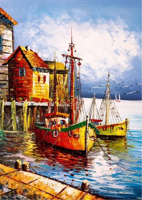 Puzzle ART PUZZLE portocaliu port 500 piese