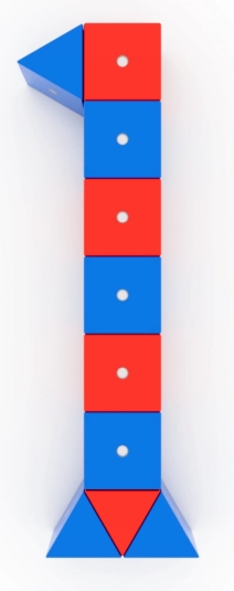 Cubi magnetici din lemn WABI – set de 80 piese